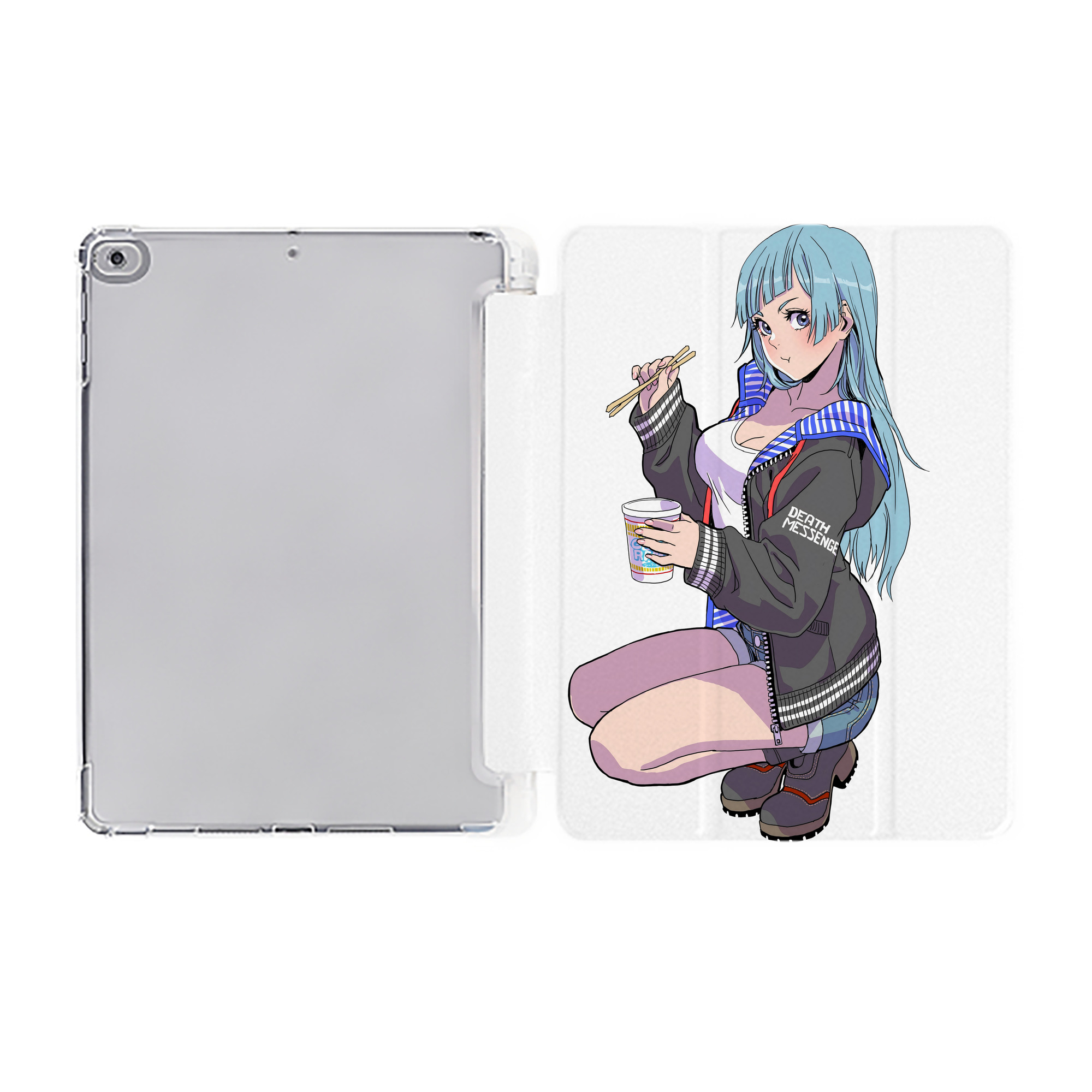 （画像用） 呪術廻戦 Jujutsu Kaisen IPad ケース ペン収納付き 三つ折りスタンド PUレザー×シリコン 対応機種9.5/10.5/10.9インチ